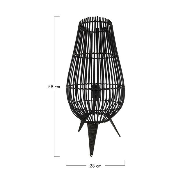 Floor lamp bamboo 28x28x58cm