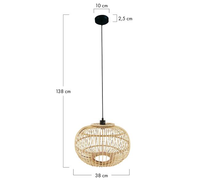 Ceiling light bamboo 38x38x27cm