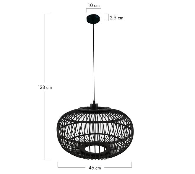 Ceiling light bamboo 46x46x28cm
