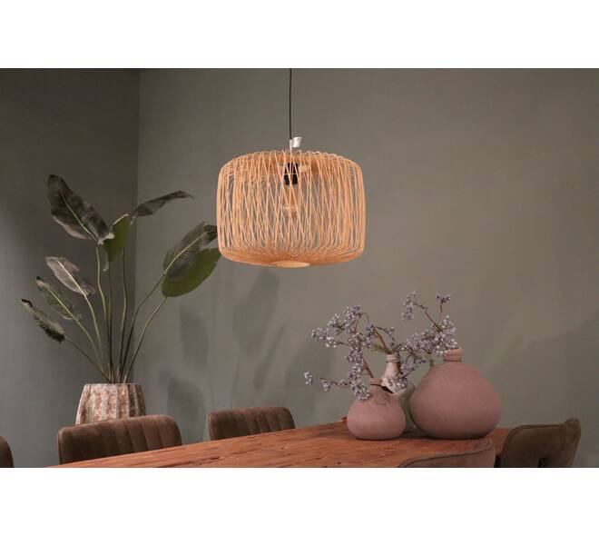 Ceiling light bamboo 46x46x34cm - Natural