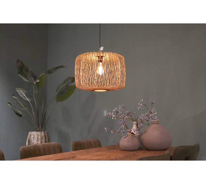 Ceiling light bamboo 46x46x34cm - Natural