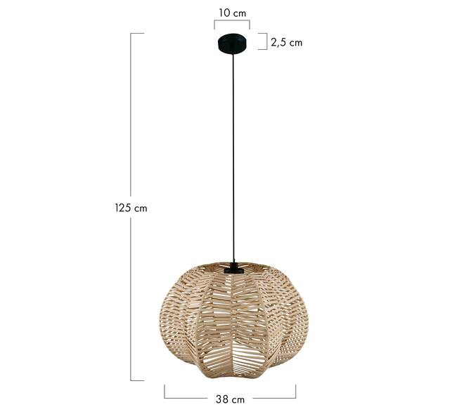 Ceiling light rattan 38x38x25cm