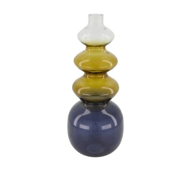Vase glass 15x15x36cm - Multi