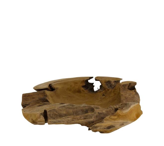 Bowl coffee teak wood 50x45x10cm - Natural
