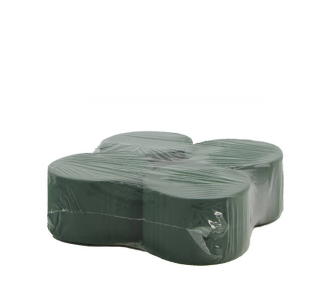 Floral foam round packed foam 8x8x5cm 4pc - Natural