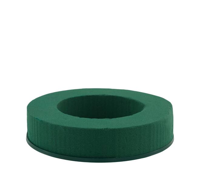 Floral foam ring packed foam 20x20x4.5cm - Natural