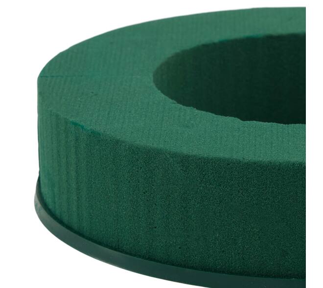 Floral foam ring packed foam 20x20x4.5cm - Natural