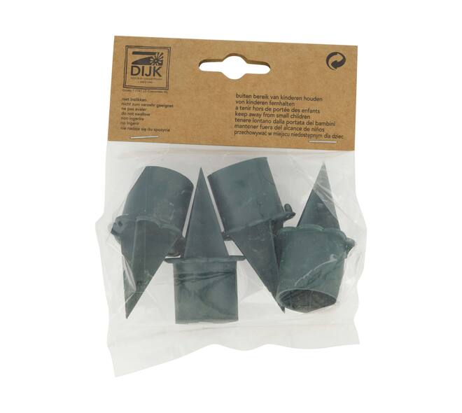 Dinnercandle holder plastic 2.2x2.2x6.5cm 4pc