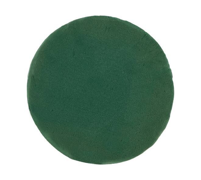 Floral foam round packed foam 14x14x7cm - Natural