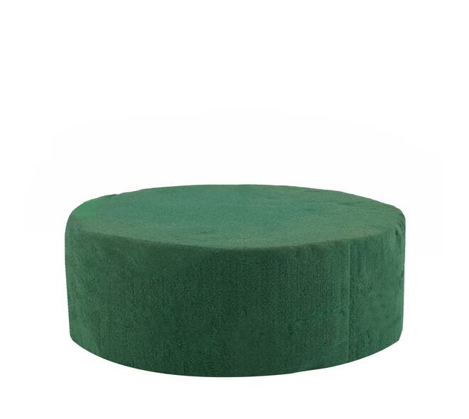 Floral foam round packed foam 22x22x7cm - Natural