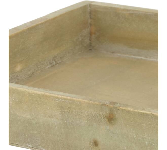 Dienblad vierkant - Vurenhout - 20x20x4cm - Natuurlijk