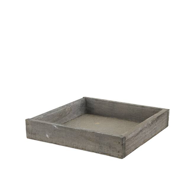 Tray square fir wood 20x20x4cm