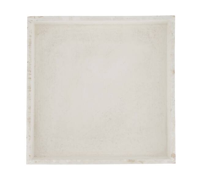 Tray square fir wood 30x30x4cm - White