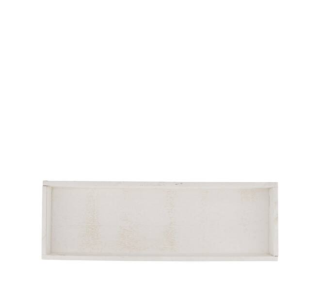 Tray fir wood 42x14x3cm - White