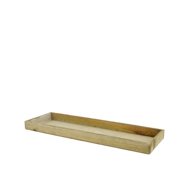 Tray rectangular fir wood 42x14x3cm