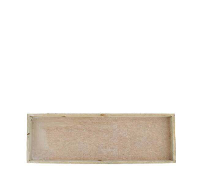 Tray rectangular fir wood 60x20x3cm