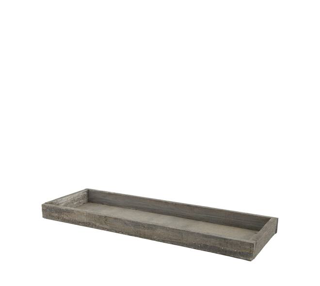 Tray rectangular fir wood 42x14x3cm