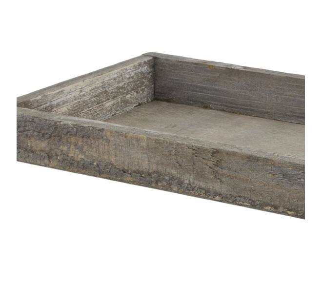Tray rectangular fir wood 42x14x3cm