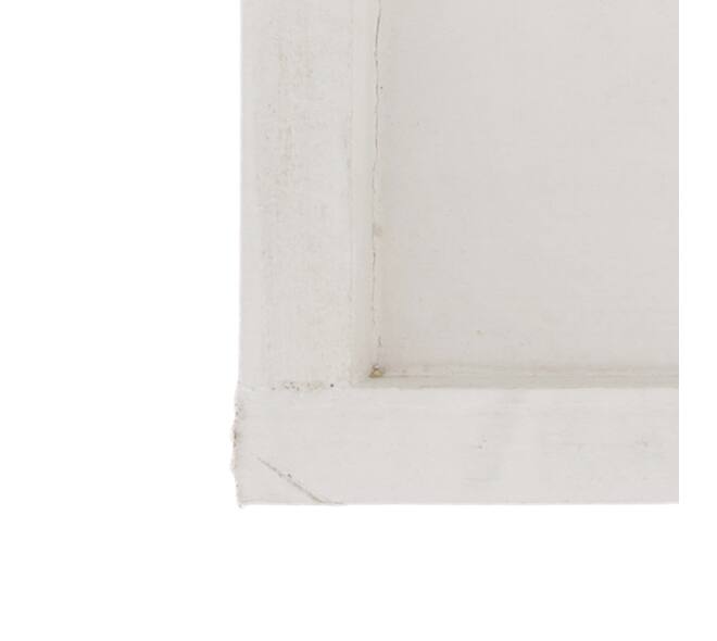 Tray rectangular fir wood 28x15x3cm - White