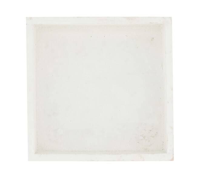 Tray square fir wood 14x14x3cm - White
