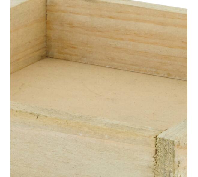 Vierkant plateau - Dennenhout - 14x14x3 cm - Natuurlijk