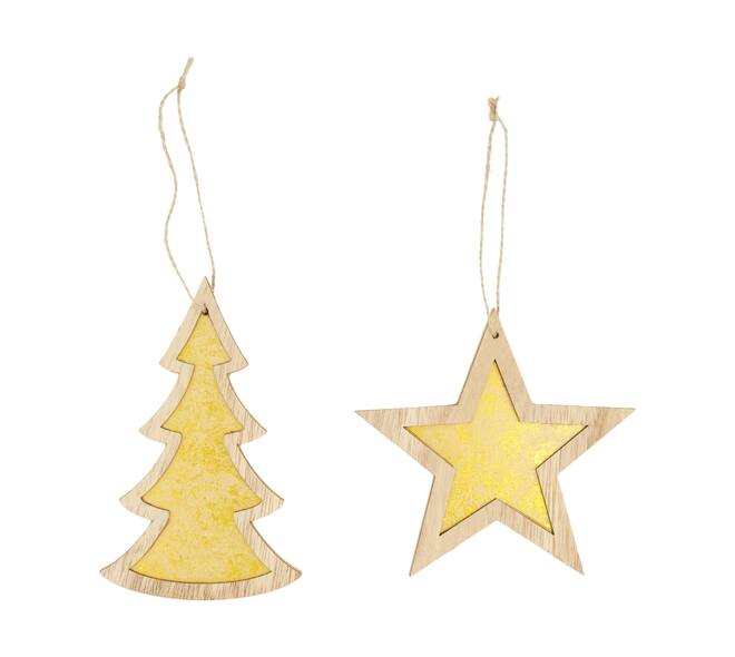 Hanger star / tree mdf 13.5x1.2x15.5cm A/2 FSC 100%