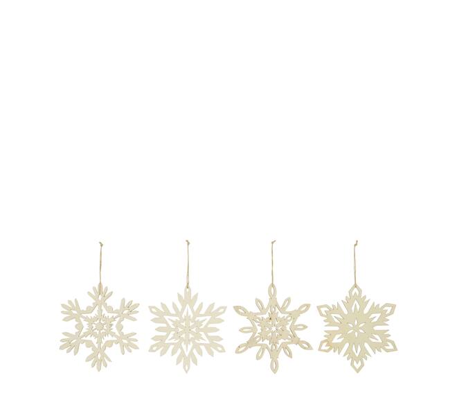 Hanger snowflake plywood 18.8x0.3x18.8cm A/4 FSC 100%