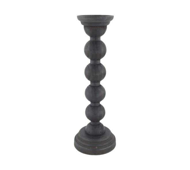 Candle holder fir wood 12.5x12.5x38cm FSC 100% - Black
