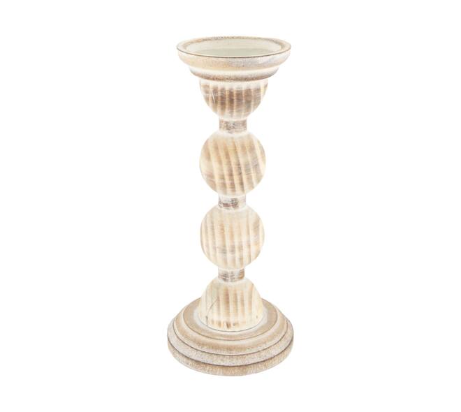 Pillar candle holder fir wood 12.5x12.5x28.5cm FSC 100%