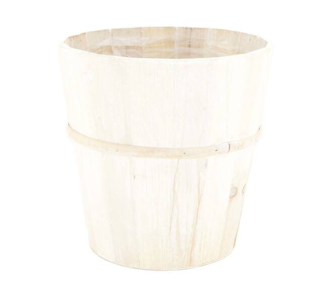 Planter fir wood with plastic 18x18x18cm FSC 100%