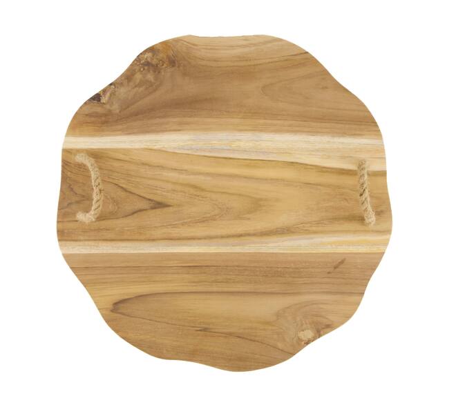 Tray teak wood with handle 48x48x4cm FSC 100%