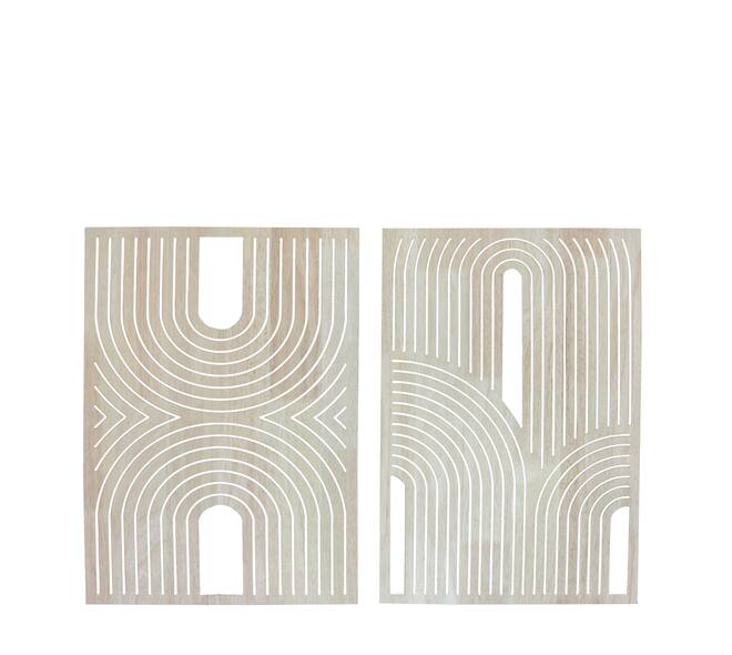 Wall art mdf 38x1.2x58cm FSC 100% - Natural