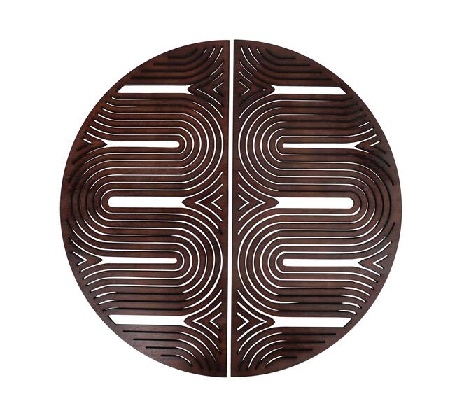 Wall art mdf 76x1.2x76cm FSC 100% - Brown