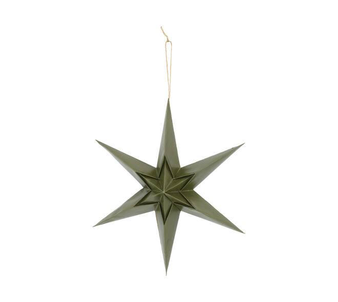 Hanger star wood print paper 30x9x30cm FSC mix 100%