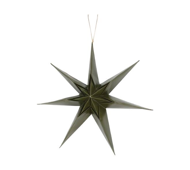 Hanger star wood print paper 40x12x40cm FSC mix 100%