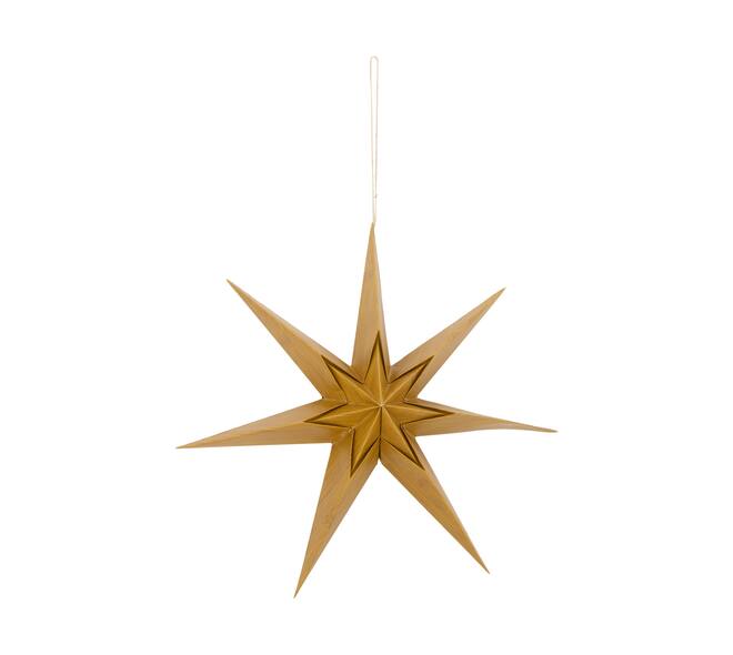 Hanger star wood print paper 40x12x40cm FSC mix 100%