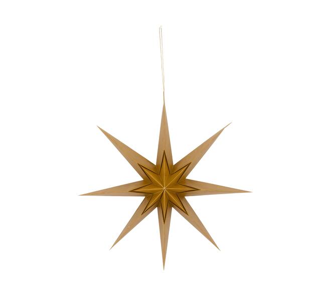 Hanger star wood print paper 60x19x60cm FSC mix 100%