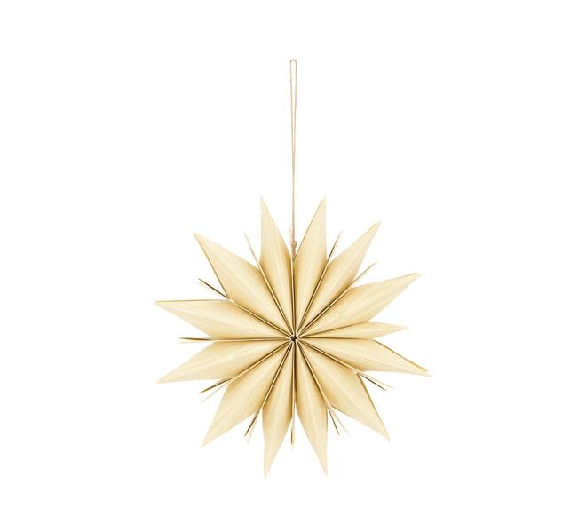 Hanger star wood print paper 30x7x30cm FSC mix 100% - White