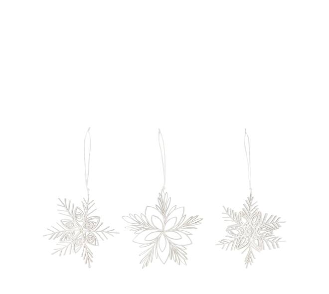 Hanger snowflake paper 13x1x13cm  FSC mix 100% - White