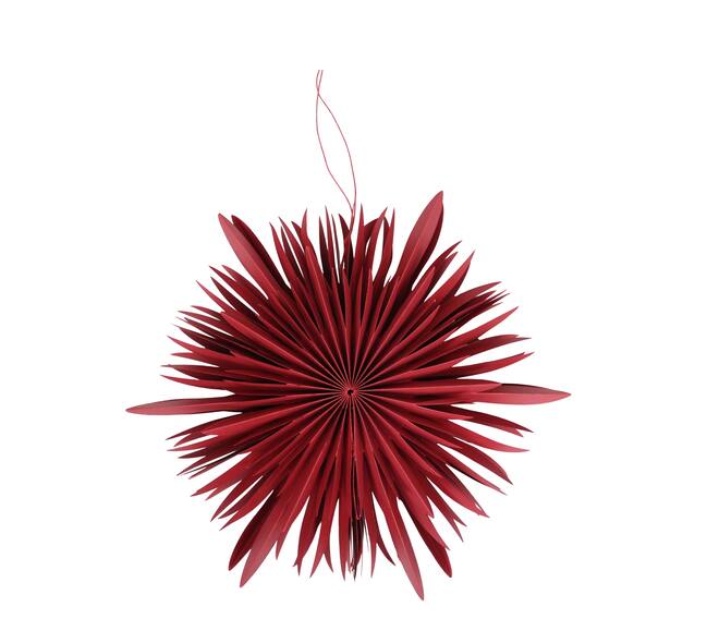 Hanger snowflake paper 30x6.5x30cm FSC mix 100% - Red