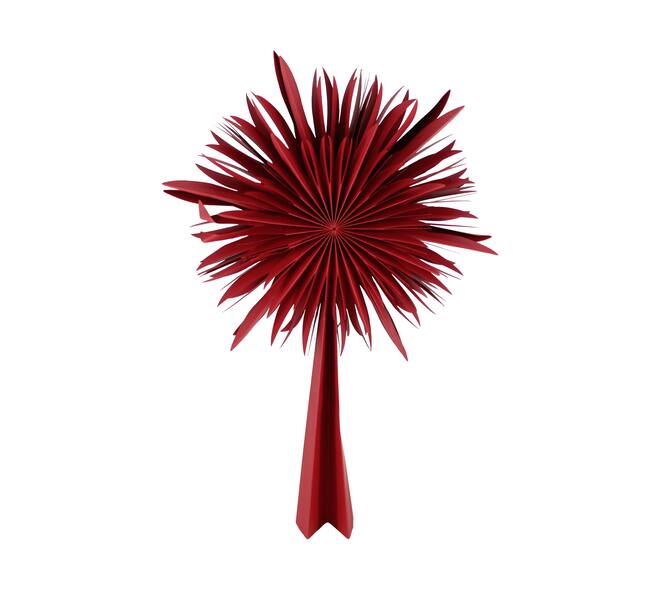 Star tree topper paper 30x7x45cm FSC mix 100% - Red