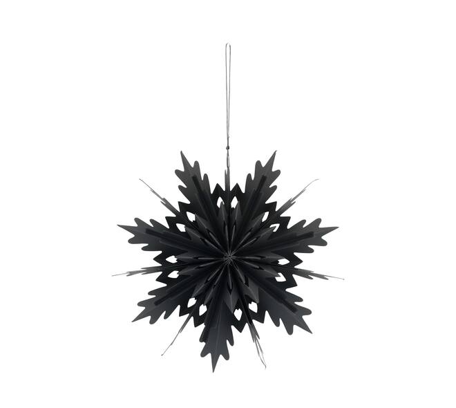 Hanger snowflake paper 30x7x30cm FSC Mix 100% - Black