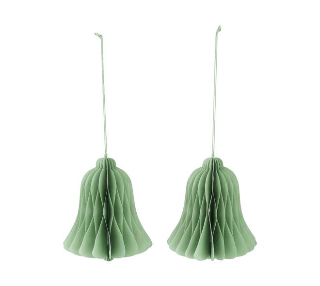 Hanger bell  star paper 12x12x12cm  FSC mix 100% - Green