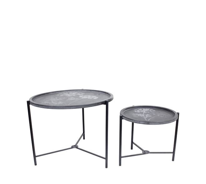 Table mdf / metal 58x58x46cm S/2 FSC 100%