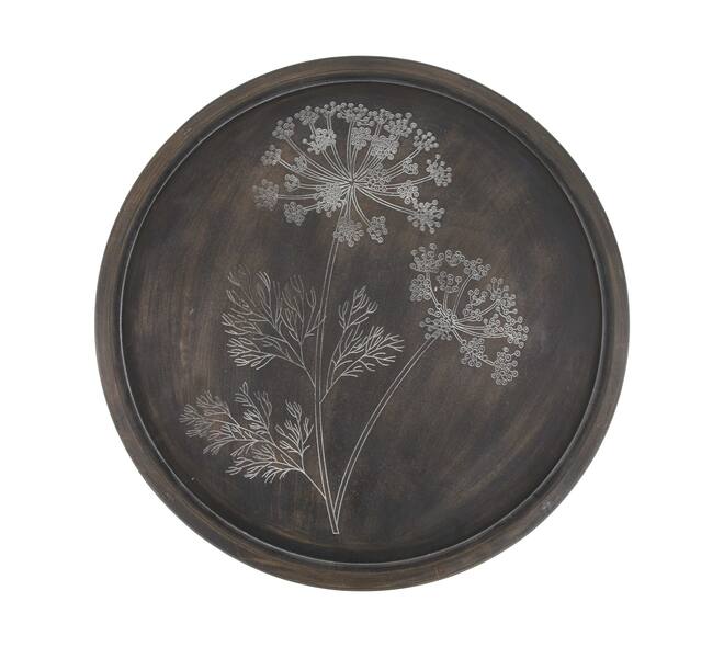 Tray round mdf 58x58x2.5cm FSC 100% - Black