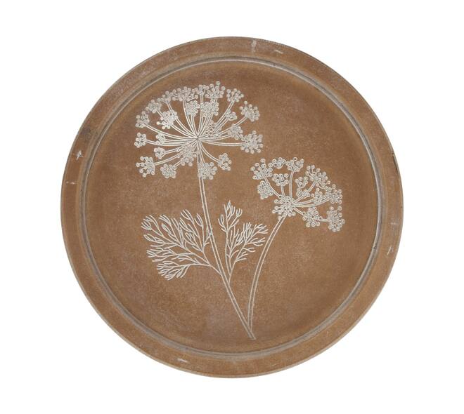 Tray round mdf 38x38x2.5cm FSC 100% - Brown
