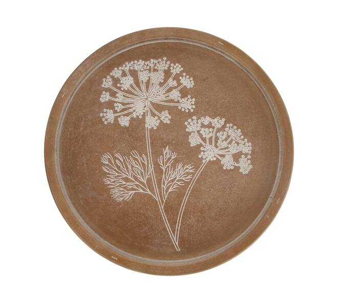 Tray round mdf 48x48x2.5cm FSC 100% - Brown