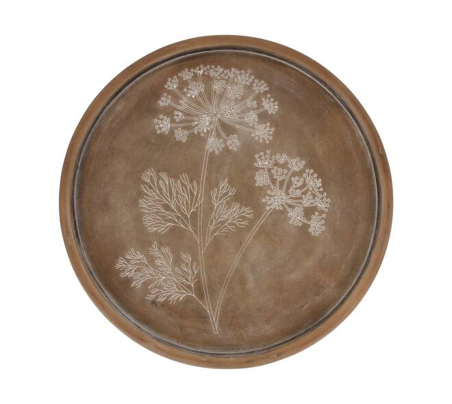Tray round mdf 58x58x2.5cm FSC 100% - Brown