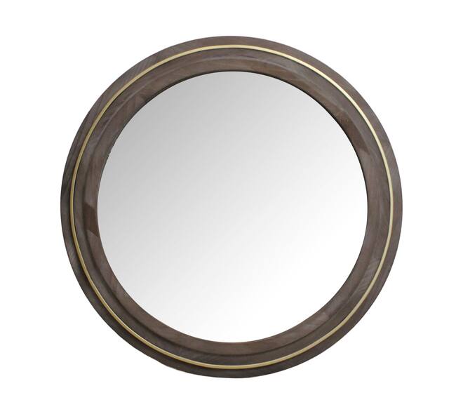 Mirror round fir wood 78x4x78cm FSC 100%