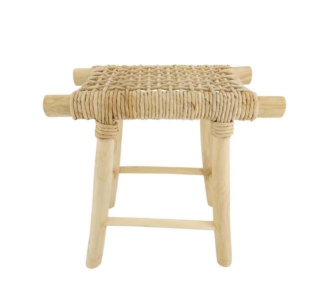 Stool teak wood 45x28x45cm FSC 100%